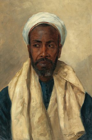 An Arab by Franz Xaver Kosler Oil Painting