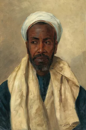An Arab by Franz Xaver Kosler Oil Painting