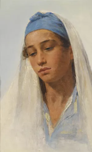 Bildnis eines Beduinenmadchens by Franz Xaver Kosler Oil Painting