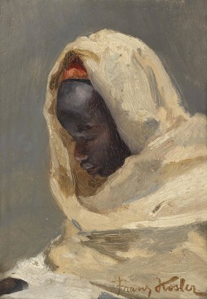 Orientalischer Portraitkopf 1 by Franz Xaver Kosler Oil Painting