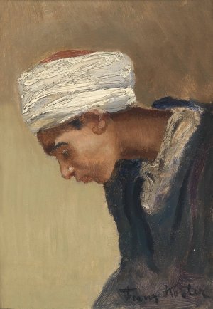 Orientalischer Portraitkopf 2 by Franz Xaver Kosler Oil Painting
