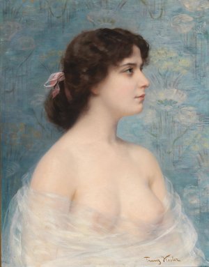 Young Beauty by Franz Xaver Kosler Oil Painting