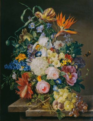 Blumenstuck by Franz Xaver Petter Oil Painting