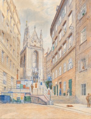 Maria am Gestade by Franz Xaver Schleich Oil Painting