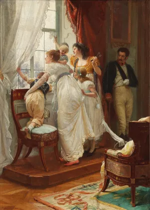 Einzug Oil painting by Franz Xaver Simm