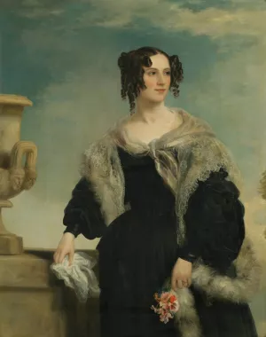 Portrait Of A Lady by Franz Xaver Winterhalter (Follower) Oil Painting