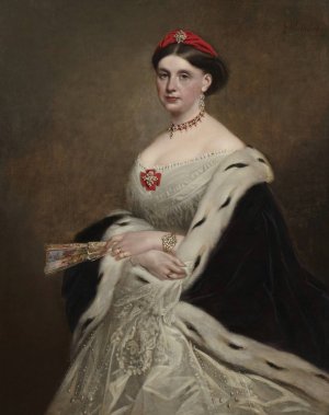 Louisa Hargreaves by Franz Xaver Winterhalter Oil Painting
