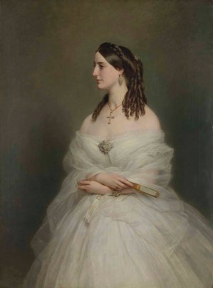 Portrait of Mrs Vanderbyl by Franz Xaver Winterhalter Oil Painting