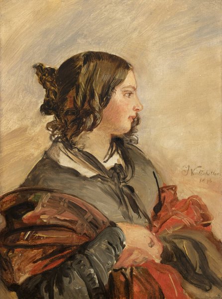 Main Product Photo of Portrait of the Young Queen Victoria  Painting by Franz Xaver Winterhalter