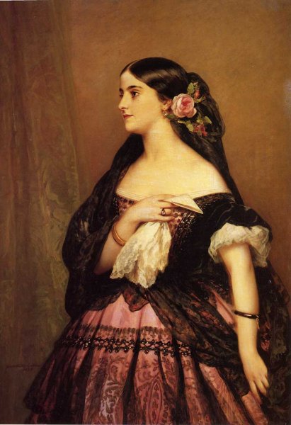 Main Product Photo of Adelina Patti Painting by Franz Xavier Winterhalter