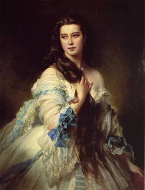 Barbe Dmitrievna Mergassov, Madame Rimsky-Korsakov by Franz Xavier Winterhalter - Oil Painting Reproduction