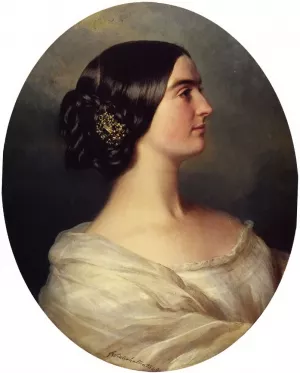 Charlotte Stuart, Viscountess Canning by Franz Xavier Winterhalter - Oil Painting Reproduction