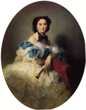 Countess Varvara Alekseyevna Musina-Pushkina by Franz Xavier Winterhalter - Oil Painting Reproduction