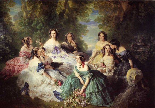 Main Product Photo of Empress Eugenie Surrounded by Her Ladies in Waiting Painting by Franz Xavier Winterhalter
