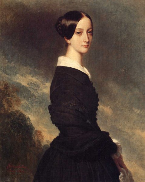 Franoise Caroline Gonzague, Princesse de Joinville by Franz Xavier Winterhalter - Hand-Painted Oil Painting Reproduction
