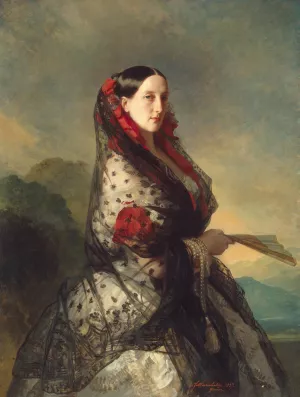 Grand Duchess Maria Nikolaievna of Russia Duchess of Leuchtenberg by Franz Xavier Winterhalter - Oil Painting Reproduction