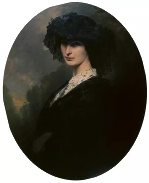 Jadwiga Potocka, Countess Branicka by Franz Xavier Winterhalter Oil Painting