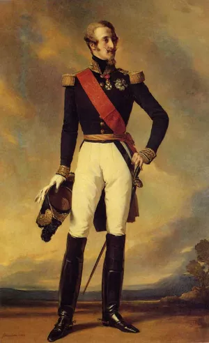 Louis Charles Philippe Raphael D'Orleans, Duc de Nemours by Franz Xavier Winterhalter Oil Painting