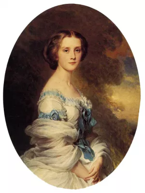 Melanie de Bussiere, Comtesse Edmond de Pourtales by Franz Xavier Winterhalter - Oil Painting Reproduction