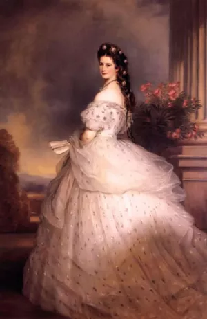 Portrait of Elizabeth of Bavaria, Empress of Austria Oil Painting by Franz Xavier Winterhalter - Bestsellers