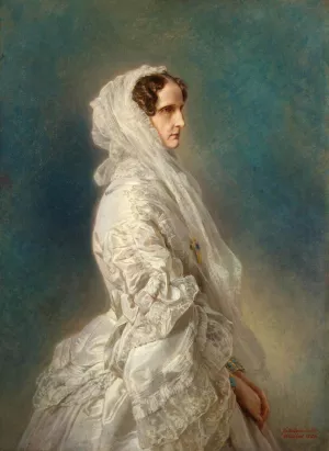 Portrait of Empress Alexandra Feodorovna by Franz Xavier Winterhalter Oil Painting