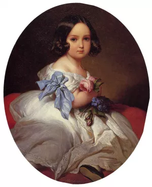Princess Charlotte of Belgium by Franz Xavier Winterhalter - Oil Painting Reproduction