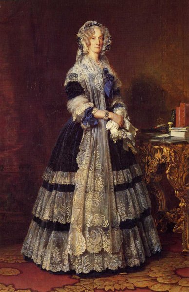 Queen Marie Amelie by Franz Xavier Winterhalter - Hand-Painted Oil Painting Reproduction