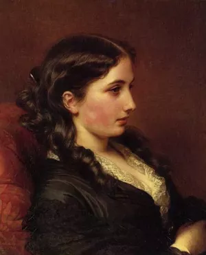 Study of a Girl in Profile Oil painting by Franz Xavier Winterhalter