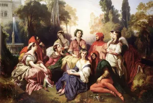 The Decameron by Franz Xavier Winterhalter - Oil Painting Reproduction