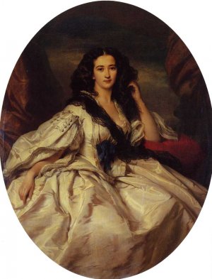 Wienczyslawa Barczewska, Madame de Jurjewicz Oil painting by Franz Xavier Winterhalter