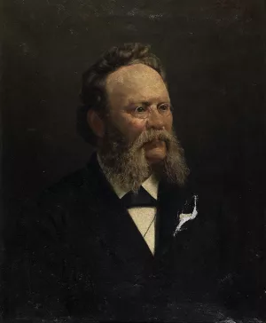 Minister Josef Jirzcek by Franz Zenisek The Elder Oil Painting