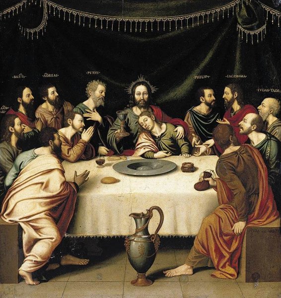 Main Product Photo of The Last Supper Painting by Fray Nicolas Borras