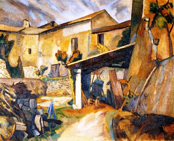 Main Product Photo of Farm-Buildings, France Painting by Roger Fry