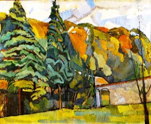 Landscape at Asheham by Roger Fry Oil Painting