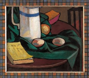 Still Life; Jug and Eggs by Roger Fry Oil Painting