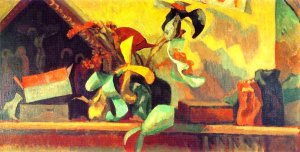 Still Life with Italian Painting by Roger Fry Oil Painting