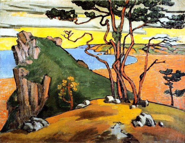Main Product Photo of Studland Bay Black Sea Coast Painting by Roger Fry