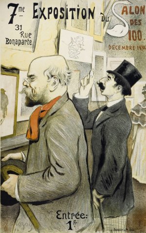 7me Exposition Du Salon Des 100 by Frederic Auguste Cazals Oil Painting