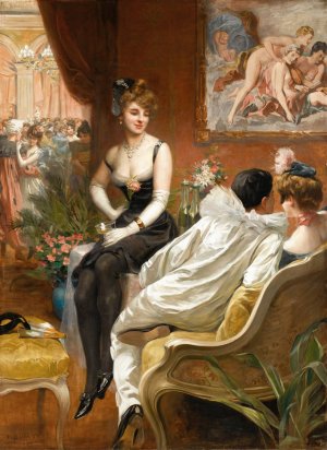 The Masked Ball by Frederic Dufaux II Oil Painting