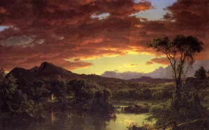 A Country Home painting by Frederic Edwin Church