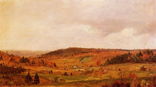 Autumn Shower by Frederic Edwin Church - Hand-Painted Oil Painting Reproduction