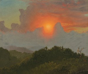 Cloudy Skies by Frederic Edwin Church Oil Painting