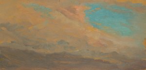 Cloudy Sky over Mountains by Frederic Edwin Church Oil Painting