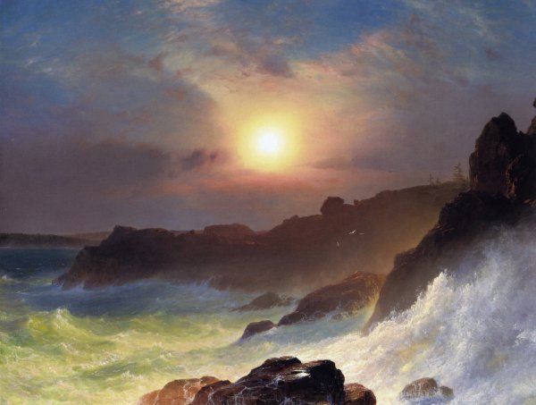 Main Product Photo of Coast Scene, Mount Desert Painting by Frederic Edwin Church