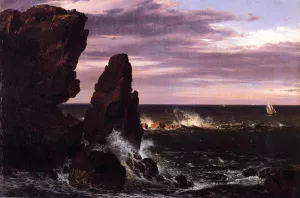 Coast Scene by Frederic Edwin Church - Oil Painting Reproduction