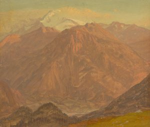Colombia or Ecuador, Mountains by Frederic Edwin Church Oil Painting