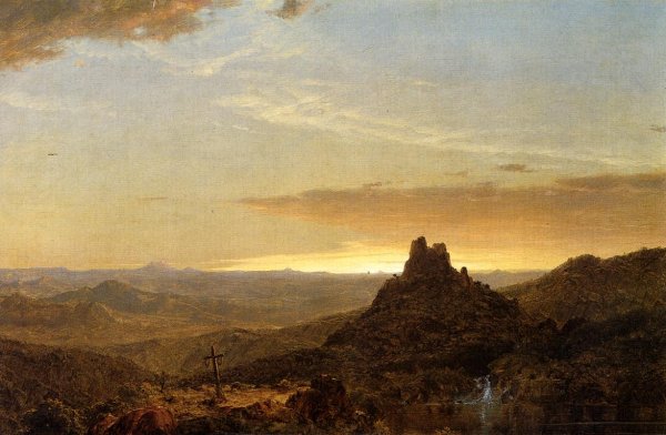 Cross in the Wilderness by Frederic Edwin Church - Hand-Painted Oil Painting Reproduction