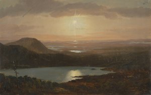 Eagle Lake Viewed from Cadillac Mountain, Mount Desert Island, Maine by Frederic Edwin Church Oil Painting