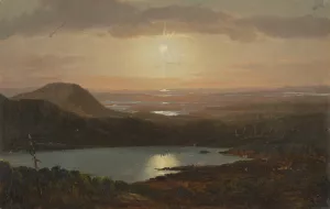Eagle Lake Viewed from Cadillac Mountain, Mount Desert Island, Maine by Frederic Edwin Church Oil Painting