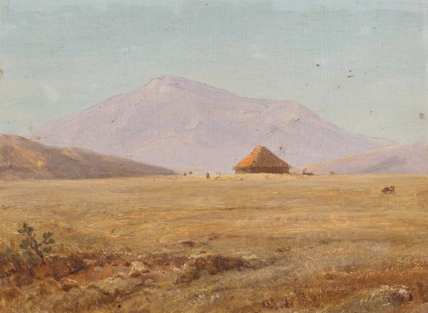 Ecuador, Mountain Plateau with Hut  by Frederic Edwin Church - Hand-Painted Oil Painting Reproduction